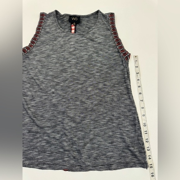 W5 Anthropologie Tribal Accent Heathered Tank Medium - Picture 4 of 8